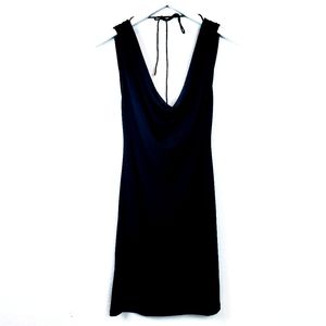 Spense Draped Cocktail Dress Black Size S